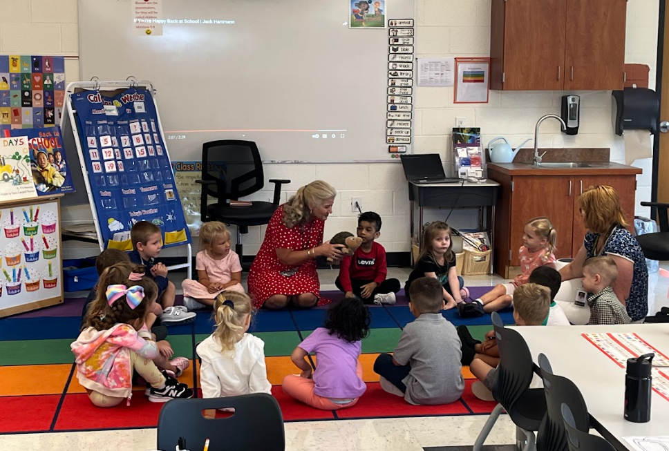 PreK Class sitting in a circle