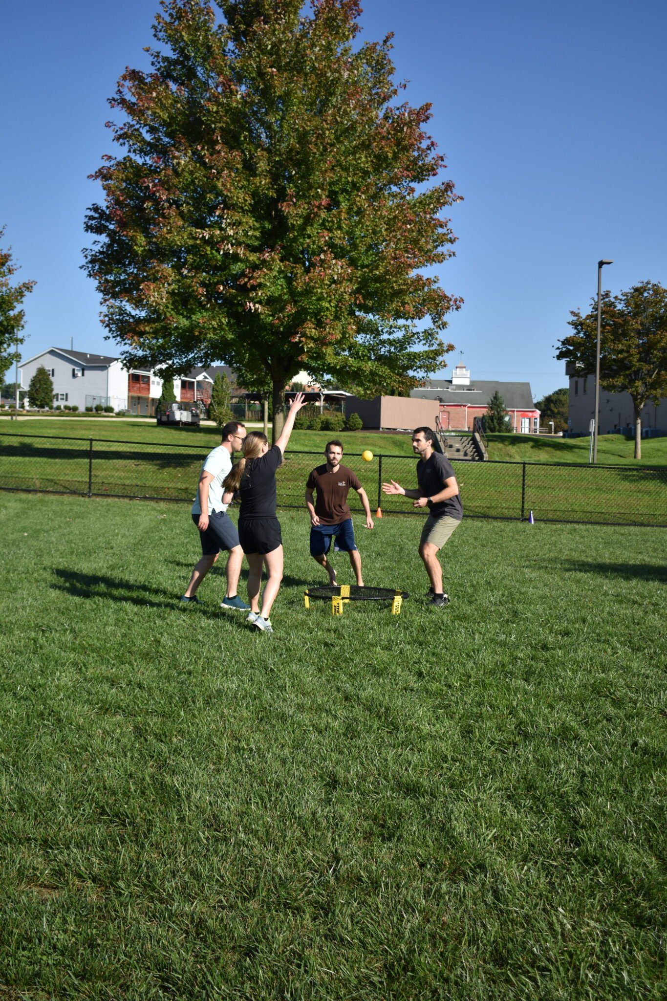 people playing spikeball