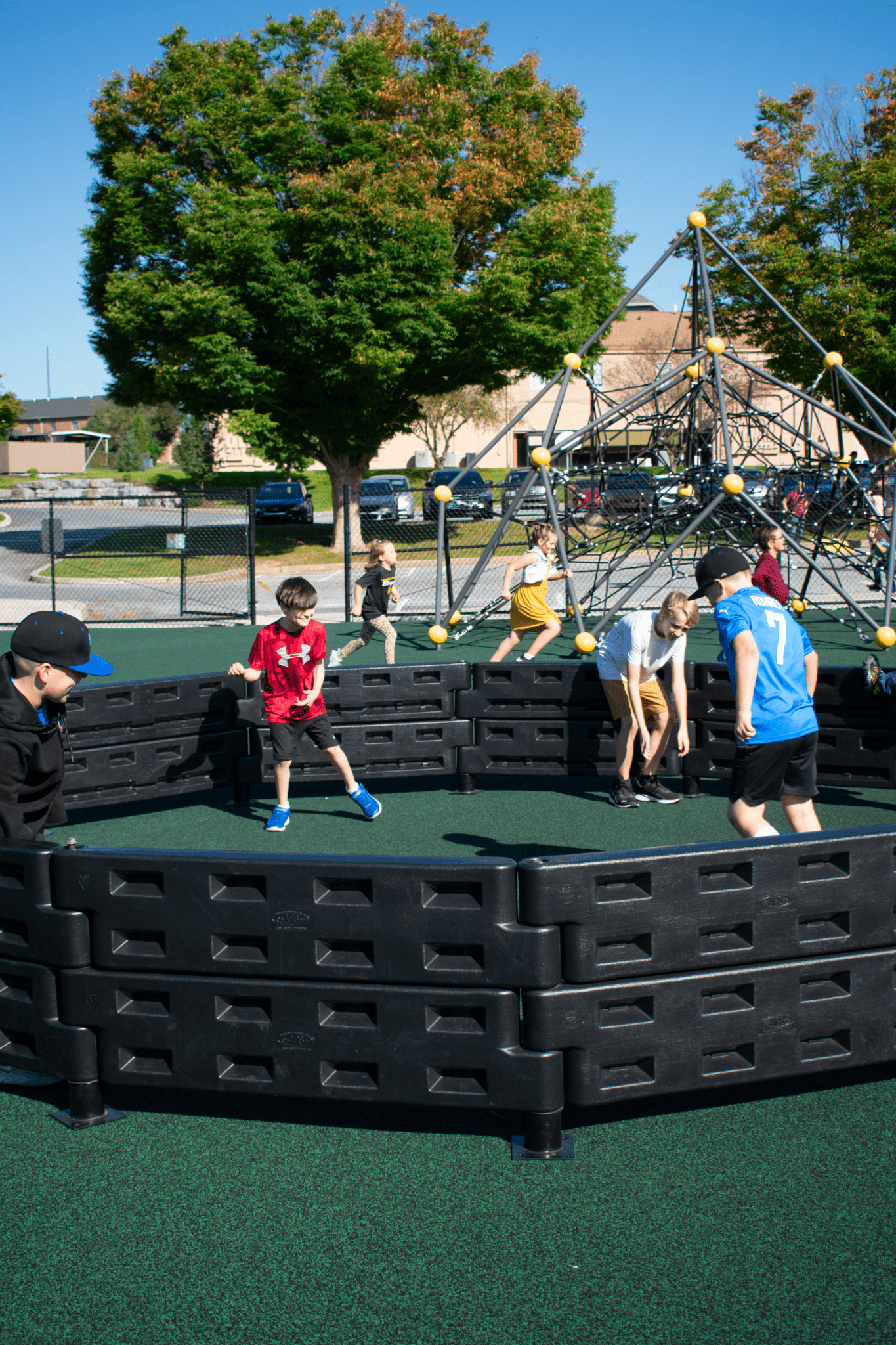 children playing on the playground