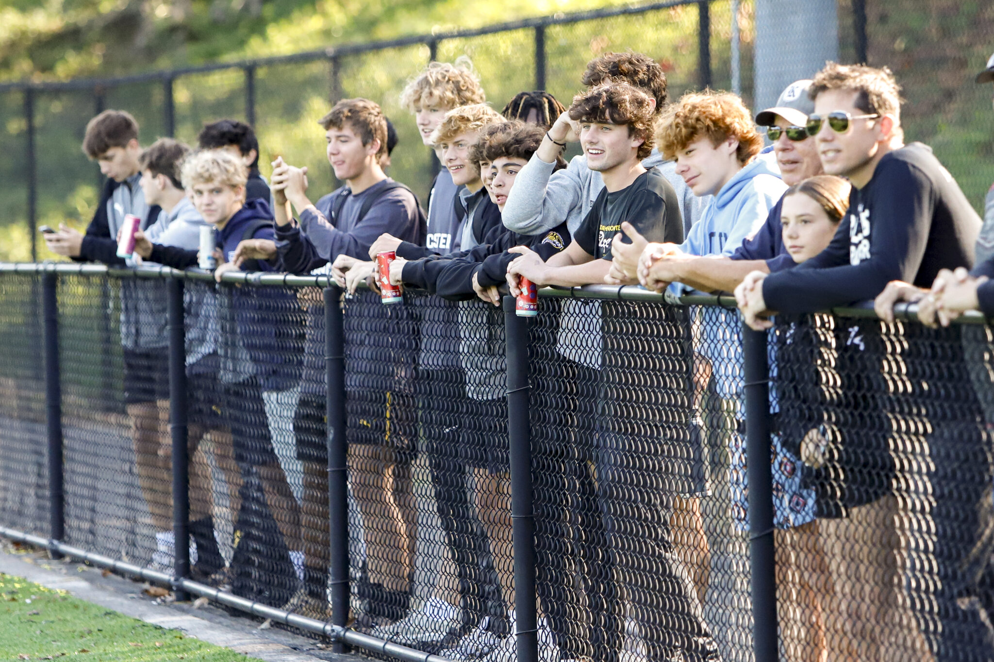 Spectators at Homecoming Soccer game.