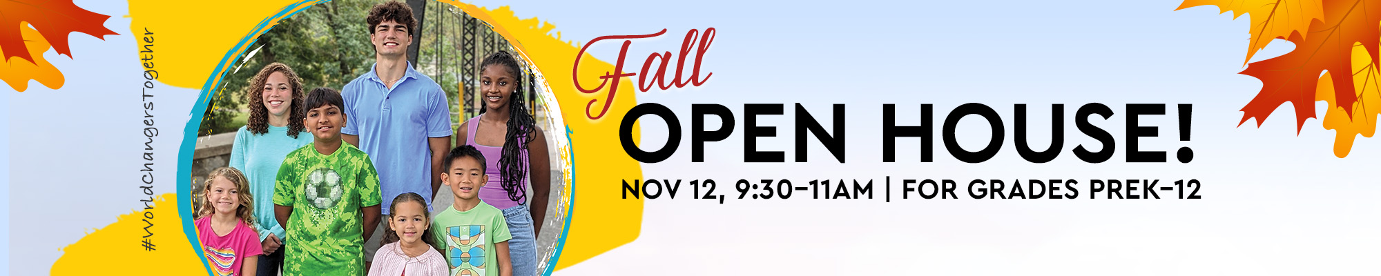 fall open house graphic