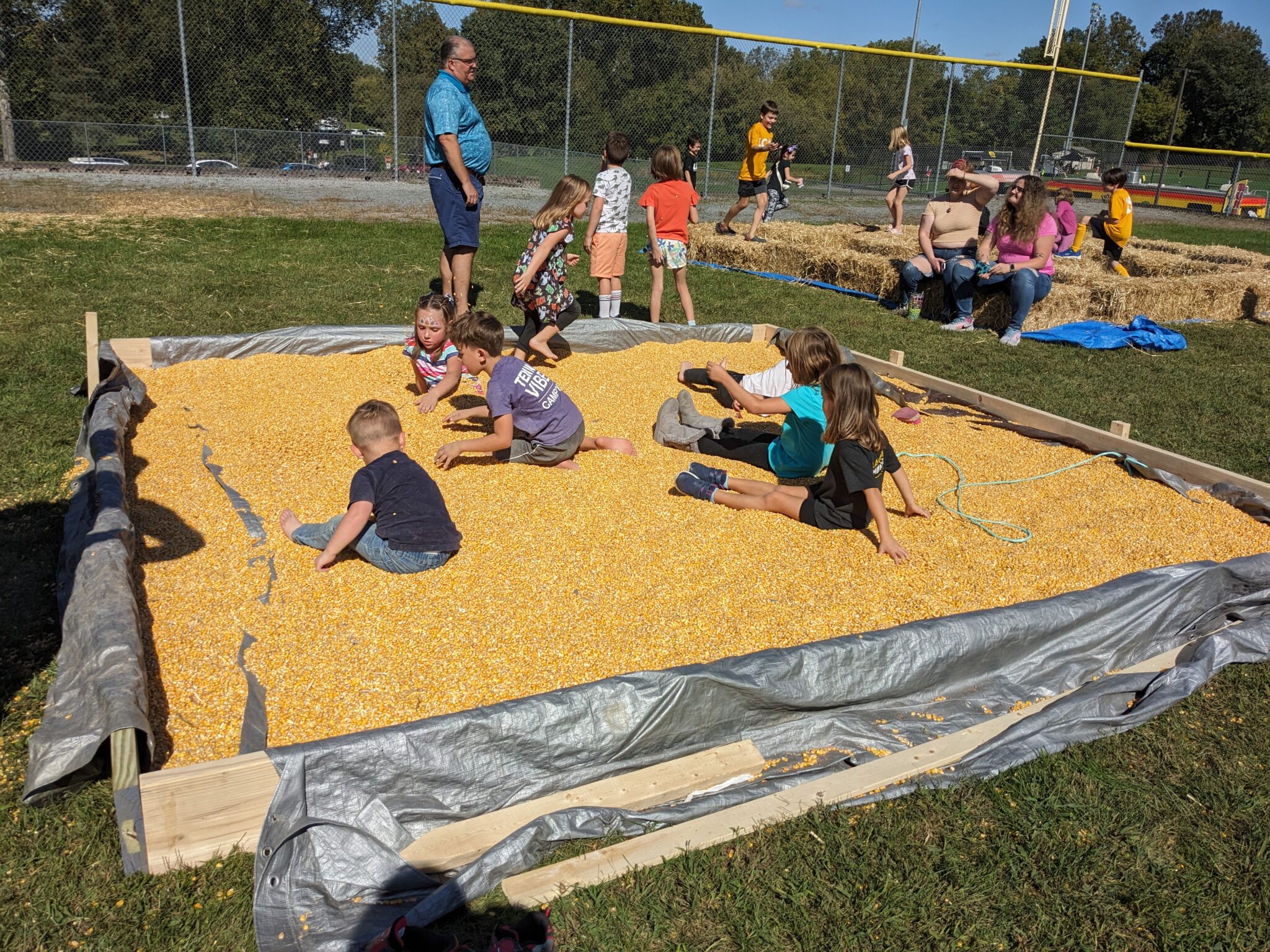 students playing at homecoming