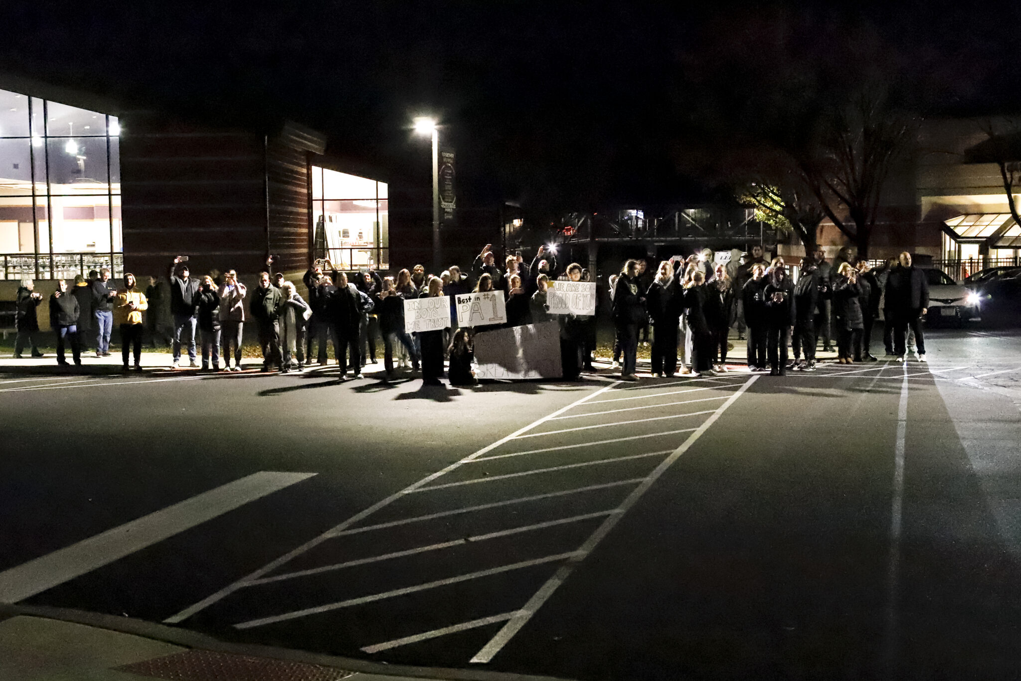 Welcome party after soccer game