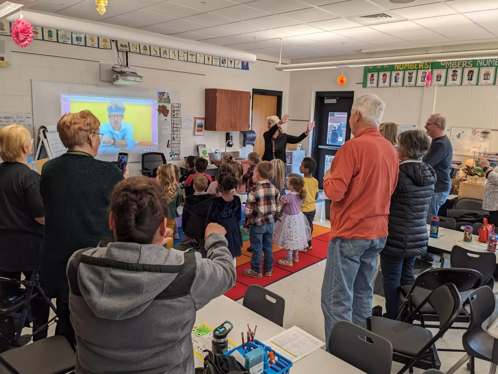 Class presentation during Grandparents Day