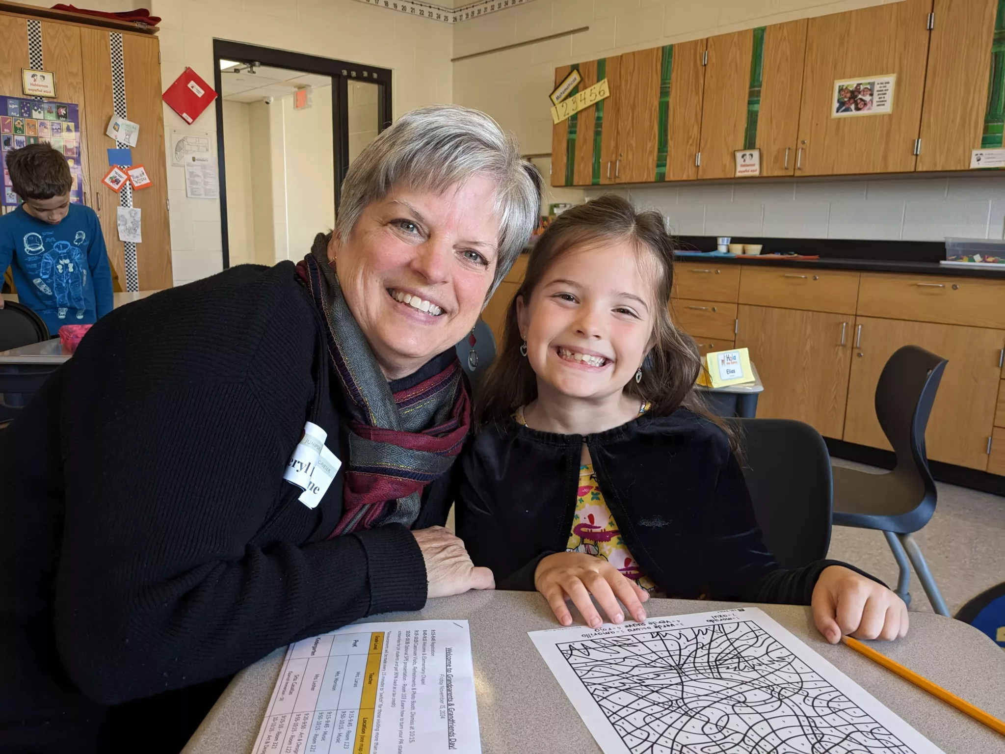 Student with grandparent at Grandparents Day