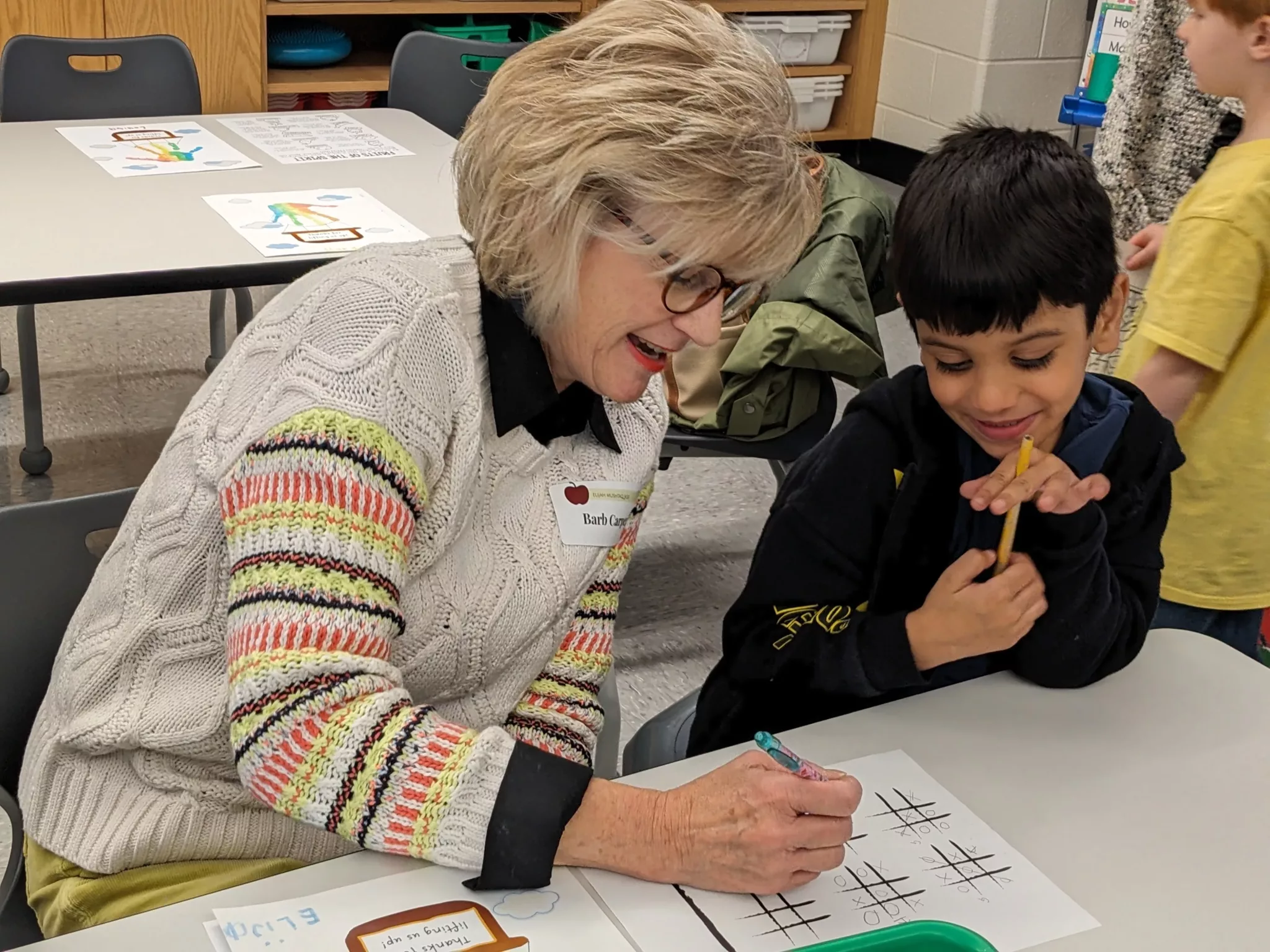 Student with grandparent at Grandparents Day