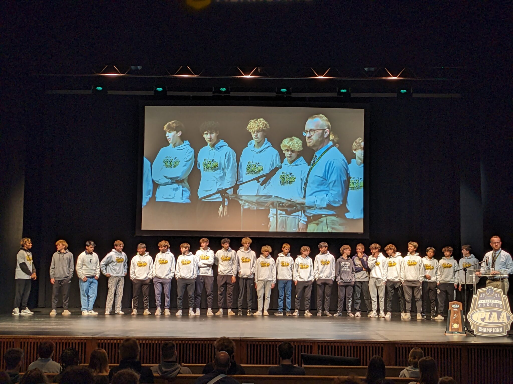 LM Boys Soccer team at Chapel