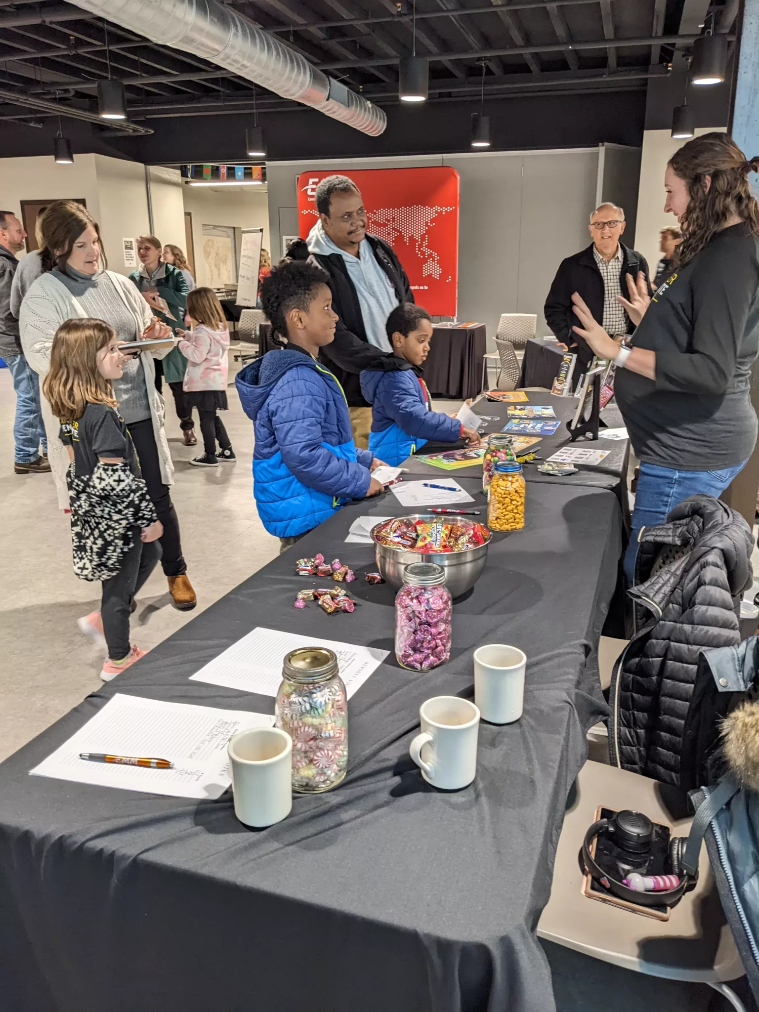 Families gathered at Extragive Event