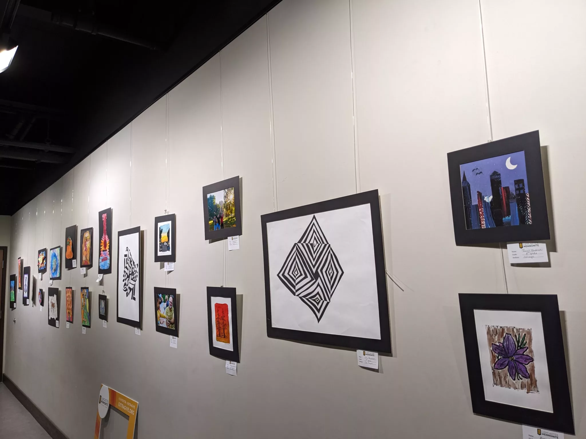 Student artwork display
