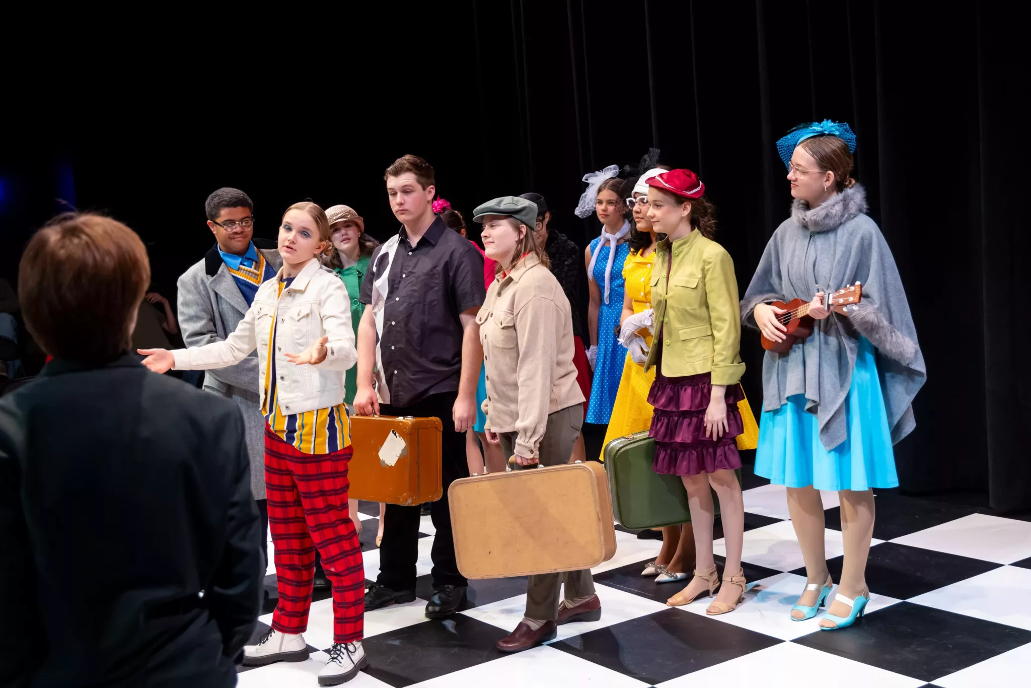 LMH Fall Play- students on stage