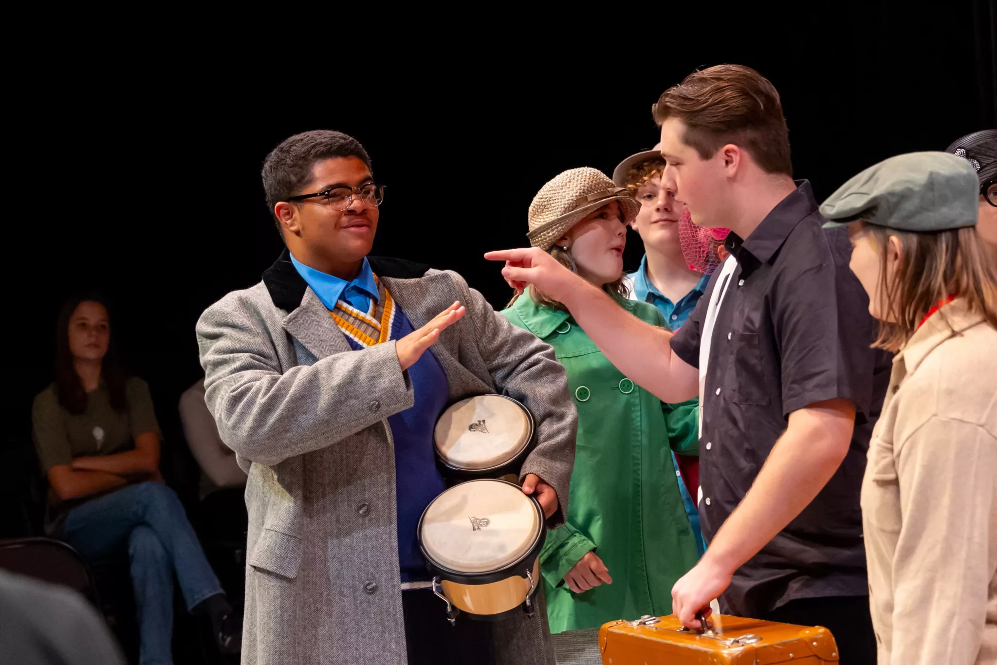 LMH Fall Play- students on stage