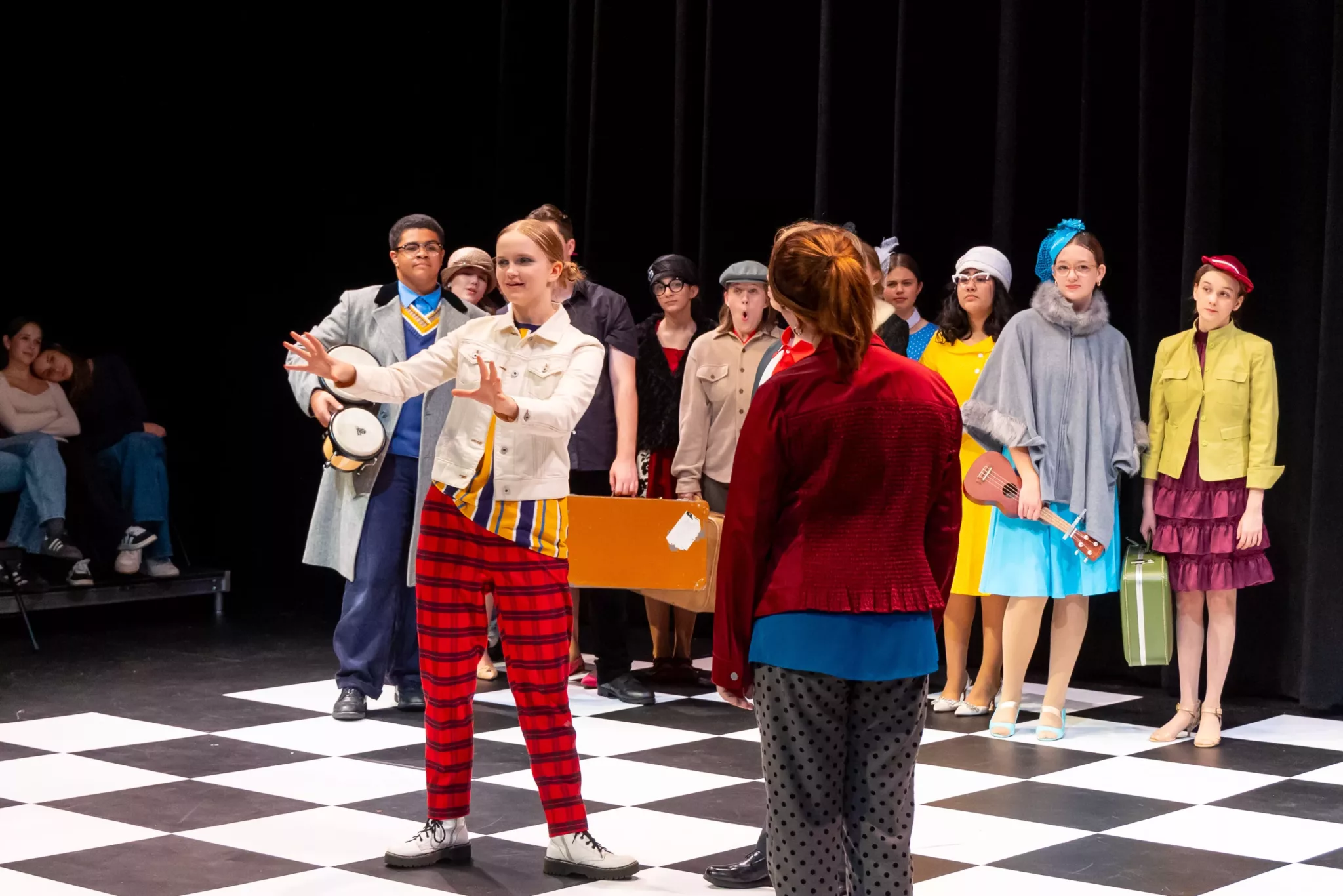 LMH Fall Play- students on stage