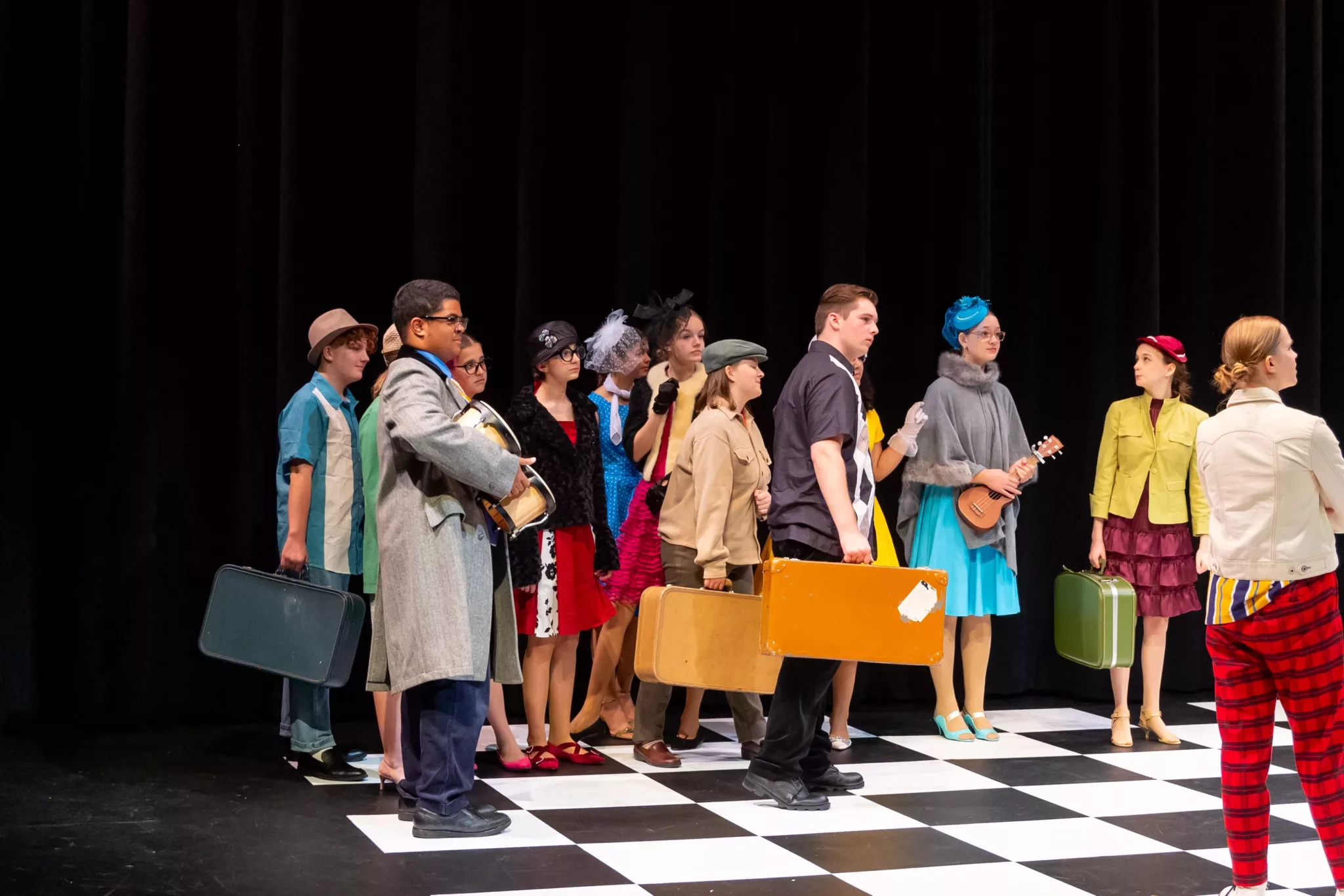 LMH Fall Play- students on stage