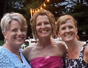 ALICIA HORST, COLEEN HURST AND KRISTIN KREIDER AT AT COLEEN’S DAUGHTER, CYLEIGH’S ‘00, WEDDING. PHOTO CREDITS: ALICIA HORST.