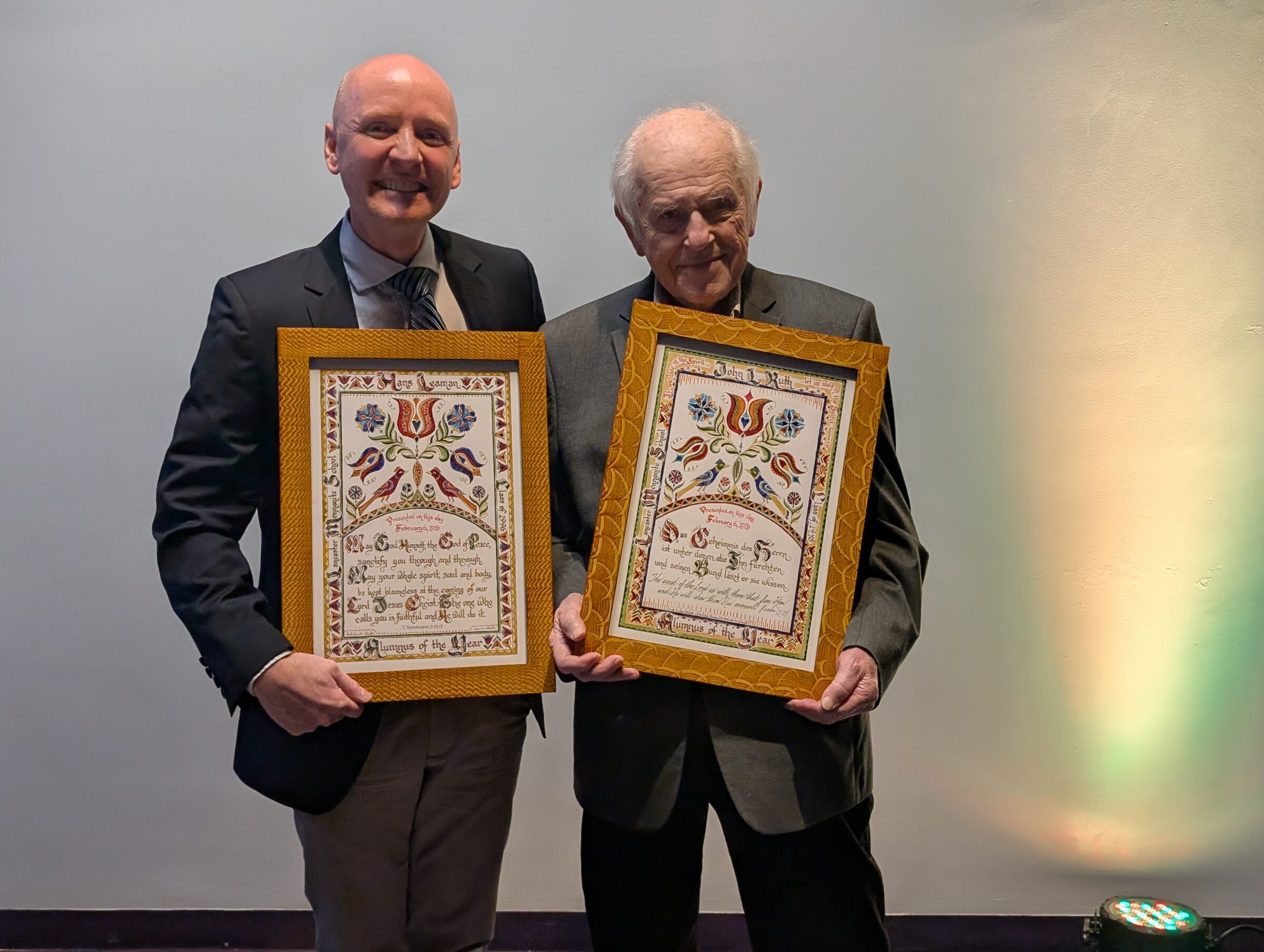 Gala - Alumni of the year Hans Leaman and John Ruth