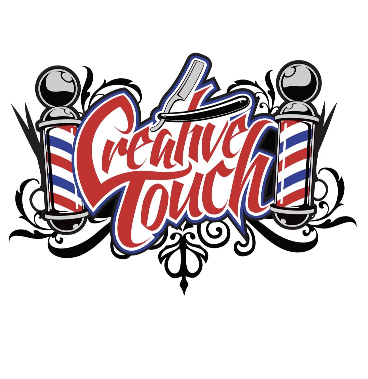 Creative Touch Barber Shop Logo