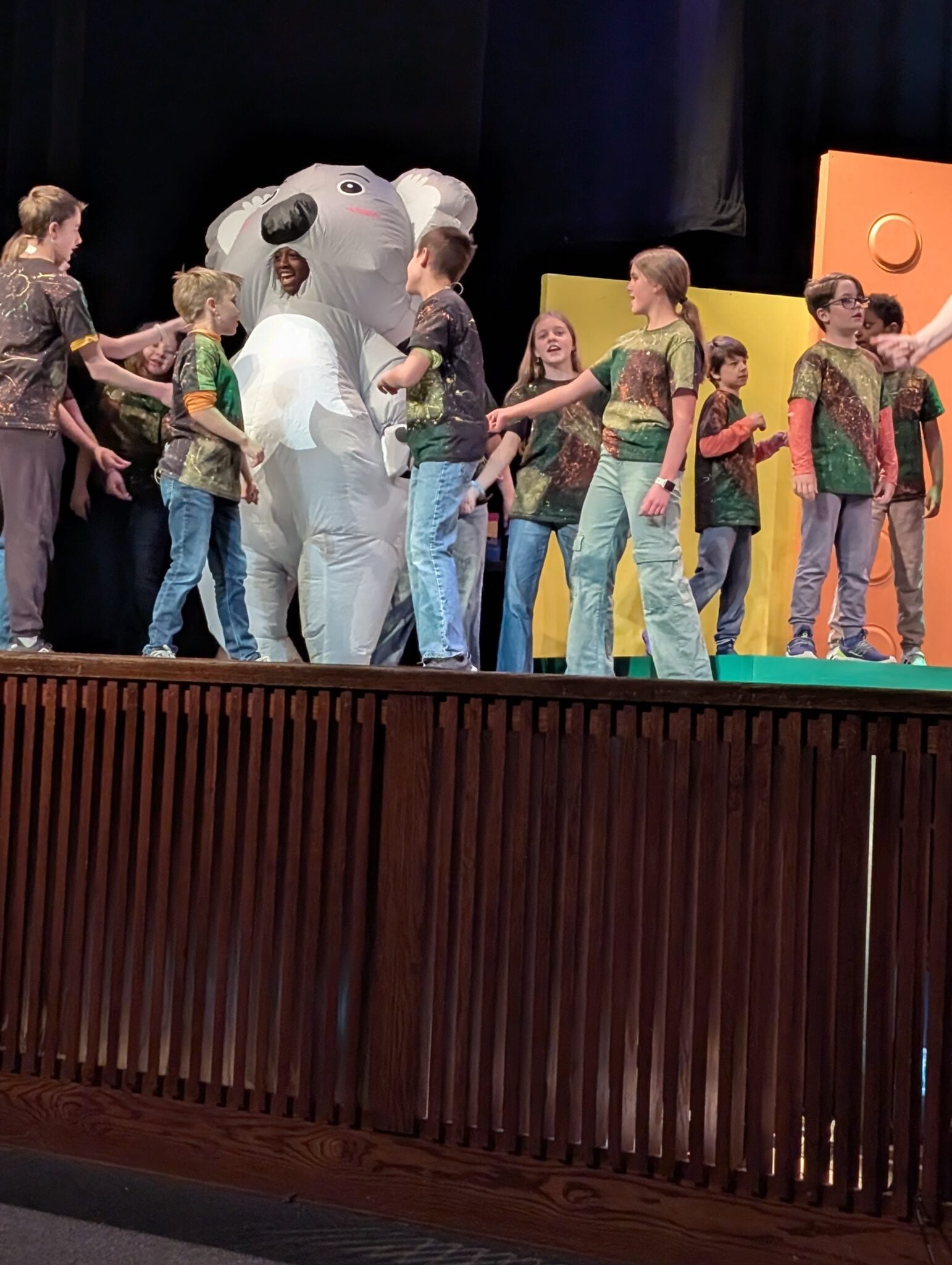 studnts acting on stage