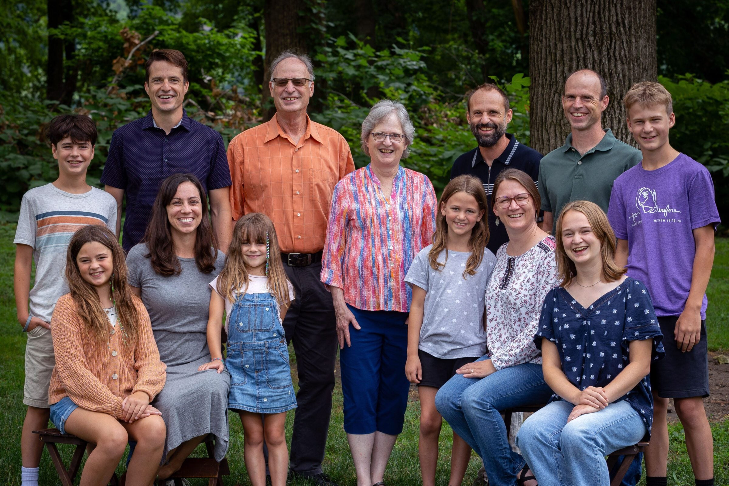 JONATHAN ‘70 & RHODA CHARLES ‘72 WITH THEIR THREE SONS, DAUGTHER-IN-LAWS, AND GRANDCHILDREN (3 GENERATIONS).